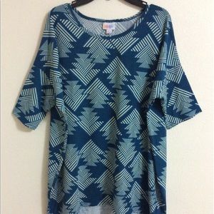 LuLaRoe Irma Tunic Shirt Triangles Arrows NWOT